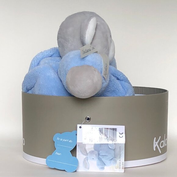 Kaloo Brand New Bear Blue-Medium Chubby  Plush Stuffed Animal - Picture 5 of 12